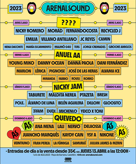 Nuevas confirmaciones Arenal Sound 2024