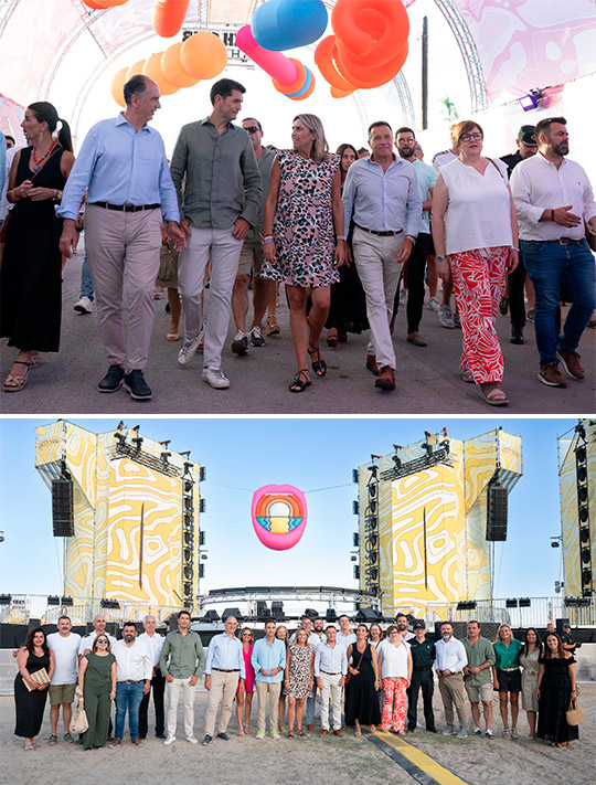 Marta Barrachina destaca el compromiso de la Diputación con el Arenal Sound para seguir potenciando la provincia de Castellón como escenario musical