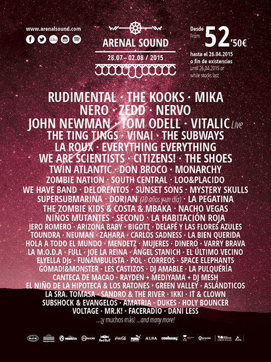 Arenal Sound 2015 confirma We Are Scientists, The Shoes,Twin Atlanticy