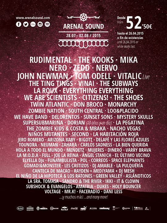 Arenal Sound 2015 confirma We Are Scientists, The Shoes,Twin Atlanticy Arenal Sound 2015 confirma We Are Scientists, The Shoes,Twin Atlanticy