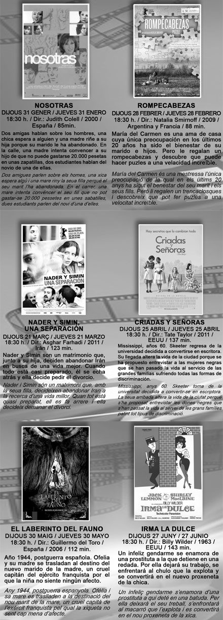 Ciclo Cine Mujer en el Teatro del Raval cada último jueves de mes