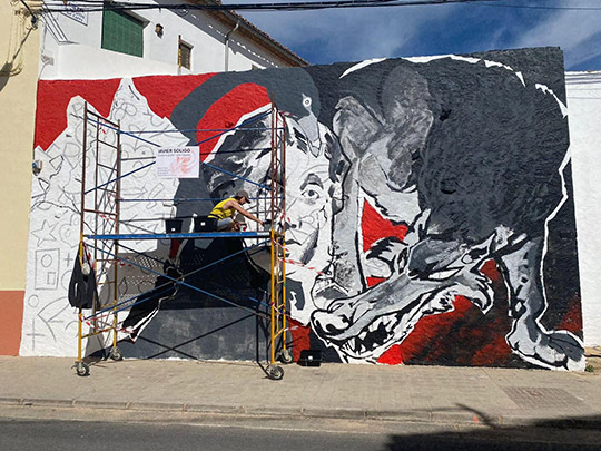 El Año Ponz llega a su fin en Bejís con mural en directo, un videojuego y una jornada de dibujo 