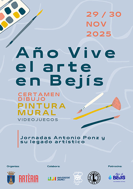 El Año Ponz llega a su fin en Bejís con mural en directo, un videojuego y una jornada de dibujo 