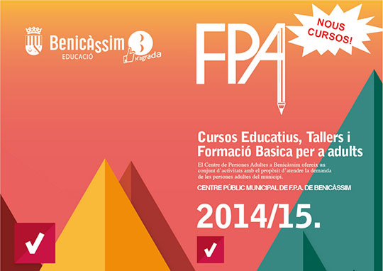 Educació ofrece cinco nuevos talleres en el curso de 2015 para la FPA