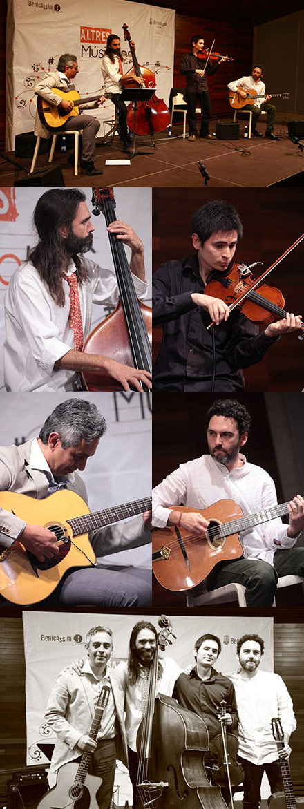 Actuación de Fabian Barraza Django´s Quartet en Benicàssim Actuación de Fabian Barraza Django´s Quartet en Benicàssim