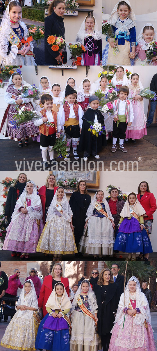 Benicàssim honra a Santa Águeda con una ofrenda floral