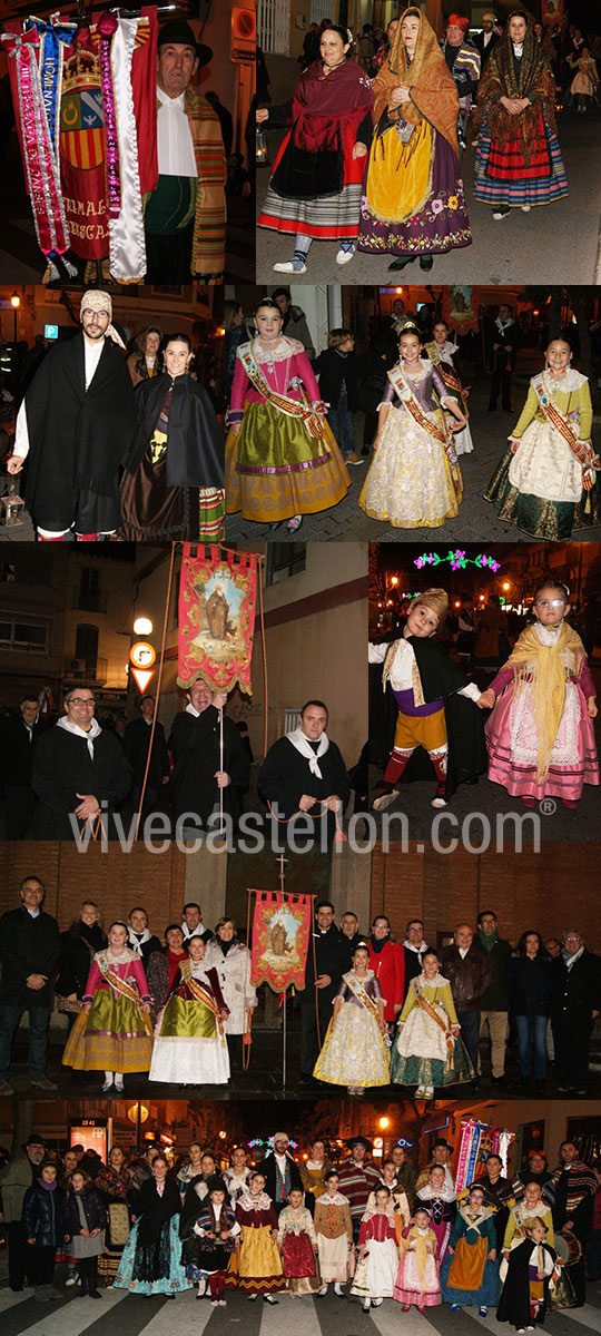 Traslado del estandarte, anunciador de las fiestas en honor a Sant Antoni y Santa Águeda de Benicàssim