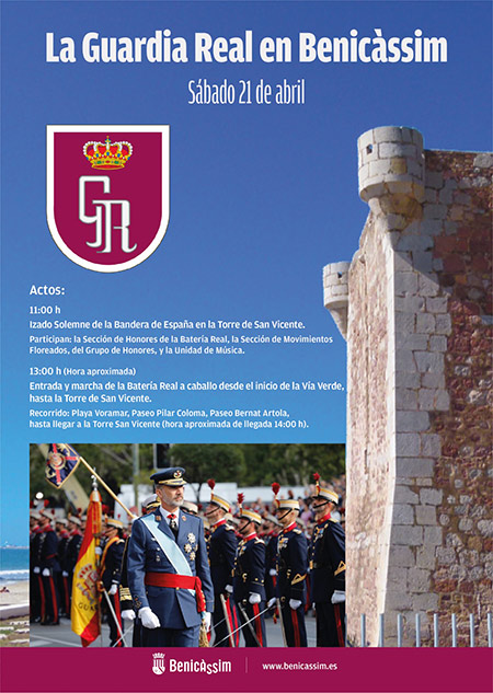 La Guardia Real izará  la bandera de España en Benicàssim