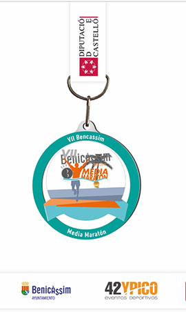Medalla finisher para la VII Benicàssim Media Maratón Medalla finisher para la VII Benicàssim Media Maratón