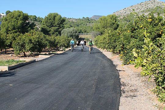 Benicàssim finaliza el carril bici hasta las urbanizaciones de montaña