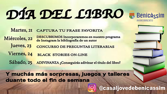 Benicàssim traslada las actividades del Día del Libro a las redes sociales