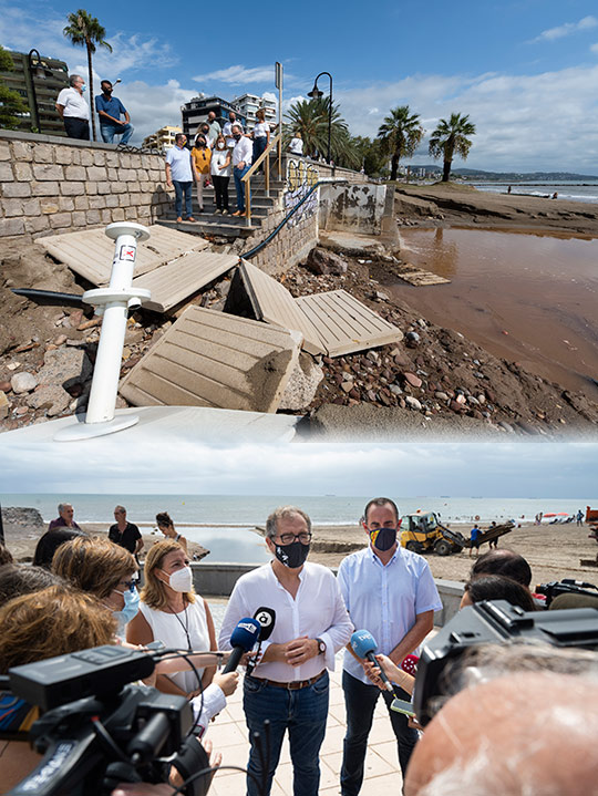 José Martí afirma que las distintas administraciones trabajan de forma coordinada para que los turistas puedan seguir disfrutando en septiembre de las playas de Benicàssim