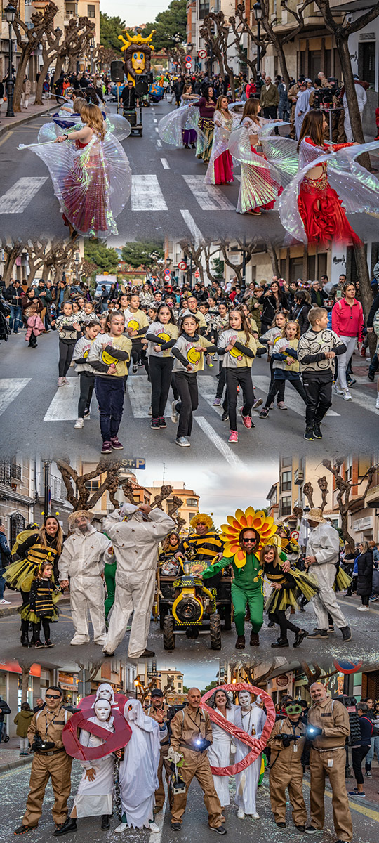 Las calles de Benicàssim se inundan de color en el desfile de Carnaval Las calles de Benicàssim se inundan de color en el desfile de Carnaval