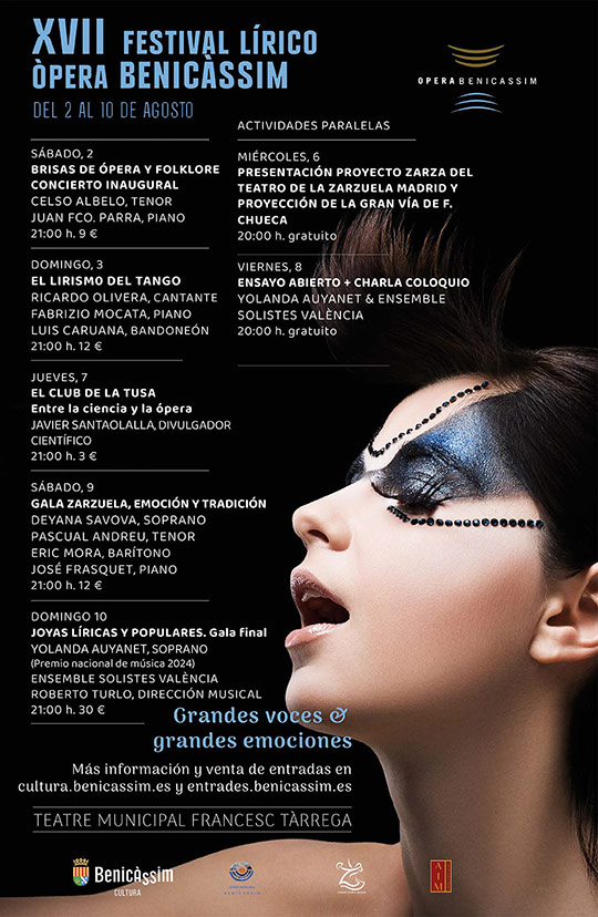  programación del Festival Lírico Ópera Benicàssim
