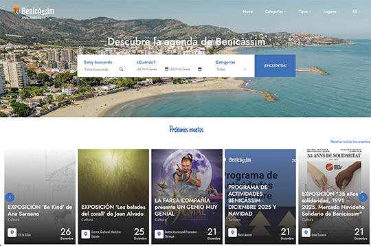 La web municipal agenda.benicassim.es recoge más de 500 eventos desde su creación hace 6 meses