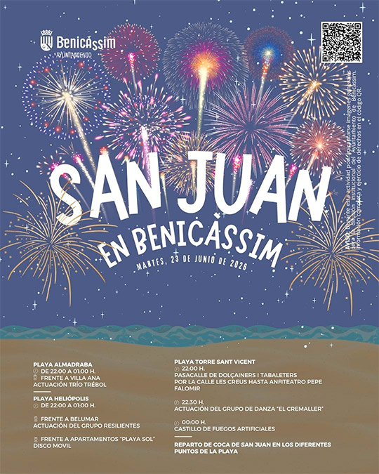 Benicàssim organiza una Noche de San Juan con música y fuegos artificiales en las playas 