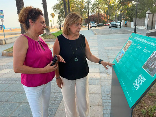 Benicàssim pone en marcha la nueva señalética inteligente de la Ruta de las Villas con un formato más accesible, interactivo y ágil