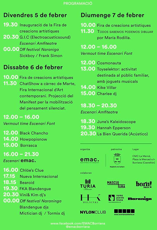 Borriana presenta EMAC, el Festival Espais de Música i Art Contemporani