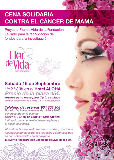 Cena solidaria contra el cáncer de mama en Burriana Cena solidaria contra el cáncer de mama en Burriana