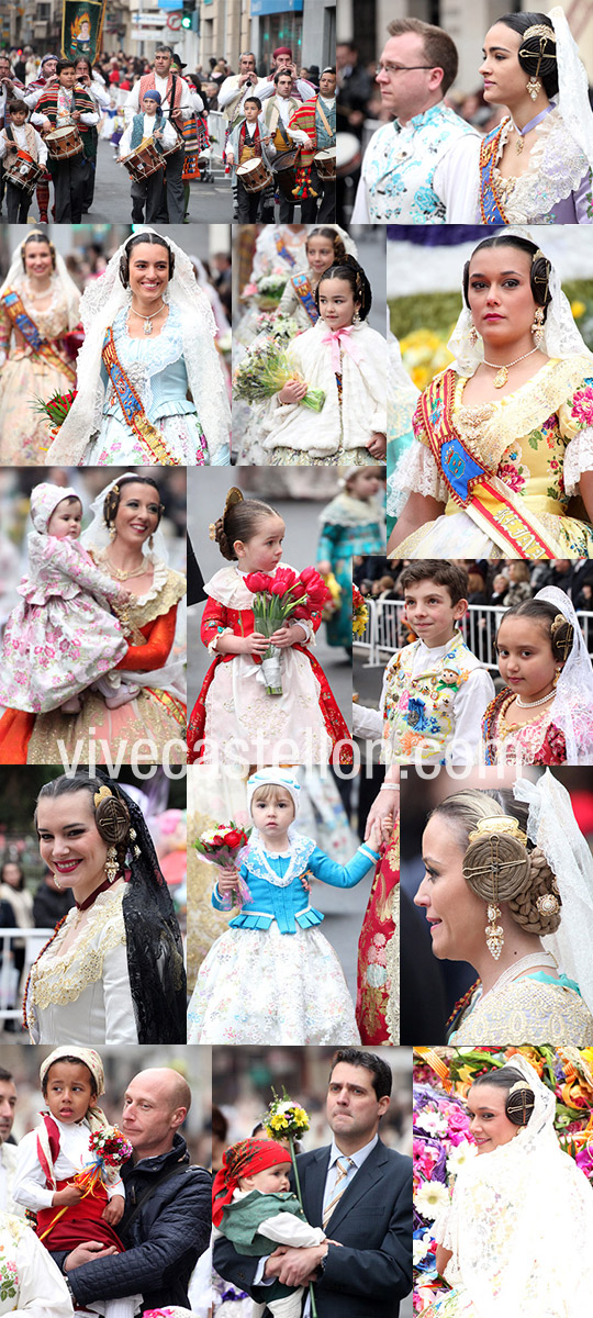 Ofrenda de flores a la patrona de Burriana, la Mare de Déu de la Misericordia