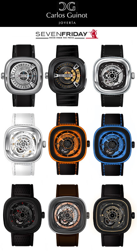 Joyería Carlos Guinot distribuidor exclusivo para Castellon de la marca de relojes SevenFriday