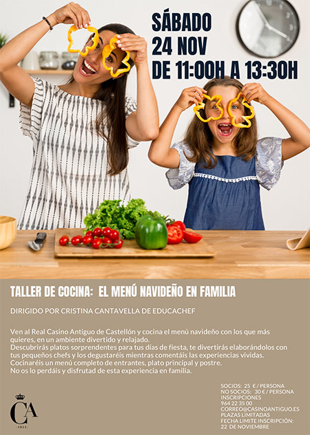 Taller de cocina: El menú navideño en familia