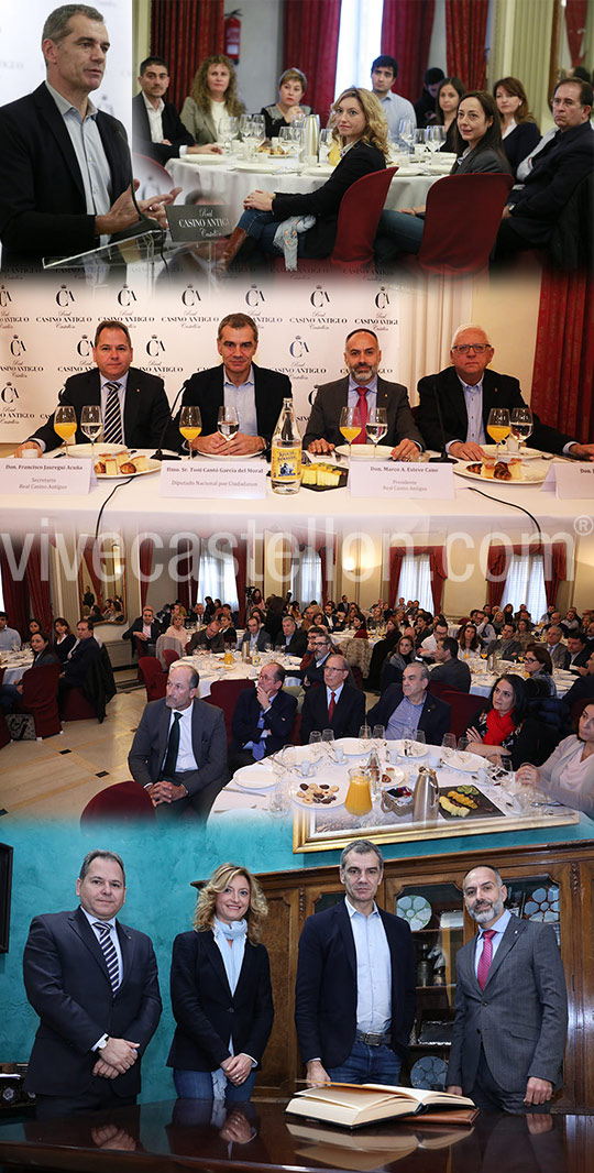 Toni Cantó en los desayunos del Real Casino Antiguo de Castellón