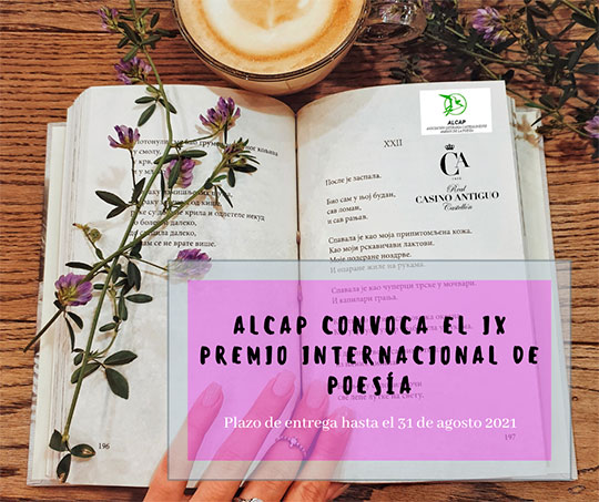 ALCAP convoca el IX Premio Internacional de Poesía ALCAP convoca el IX Premio Internacional de Poesía