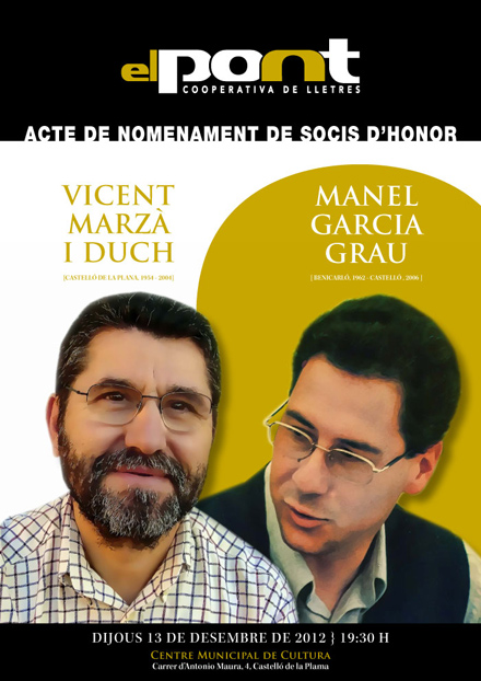 Acte Nomenament Socis d'honor d'El Pont Cooperativa de Lletres 