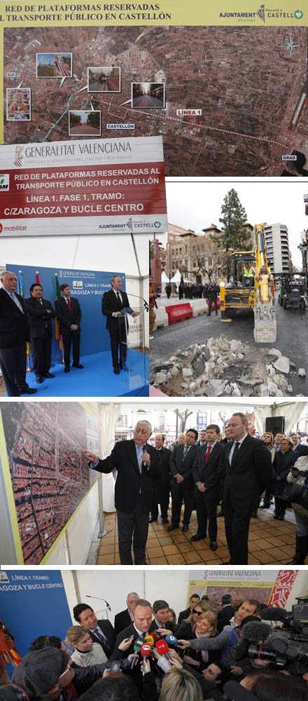 Castellón, inicio de las obras del TRAM