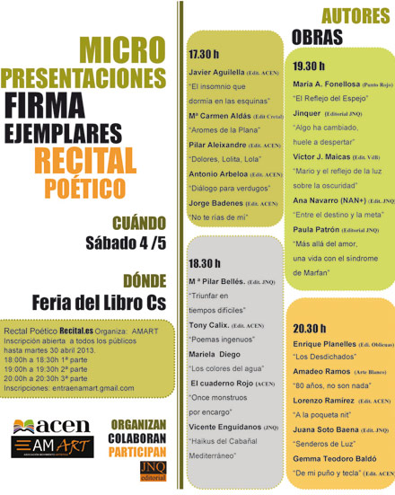jornada de micro presentaciones y firma de ejemplares en la Feria del Libro jornada de micro presentaciones y firma de ejemplares en la Feria del Libro