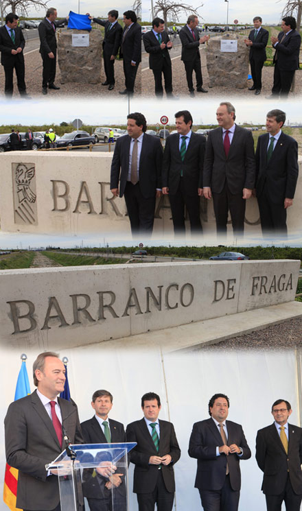 Inauguración del encauzamiento del Barranco de Fraga Inauguración del encauzamiento del Barranco de Fraga