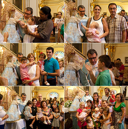 Los niños y sus familias, en el paso por el manto de la patrona de Castellón, han pedido por la paz en Siria Los niños y sus familias, en el paso por el manto de la patrona de Castellón, han pedido por la paz en Siria
