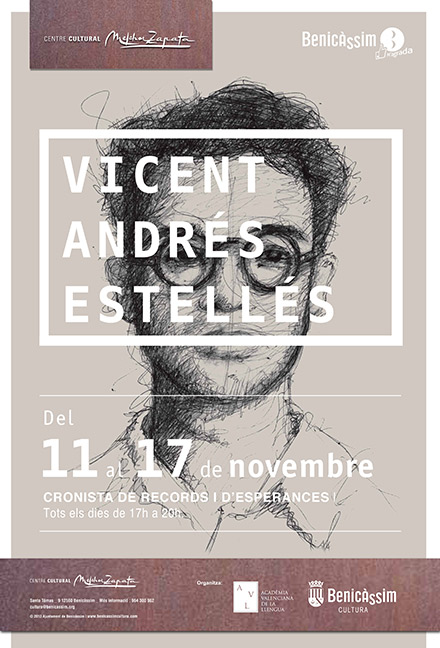 El Melchor Zapata albergará en noviembre una muestra de Vicent Andrés Estellés
