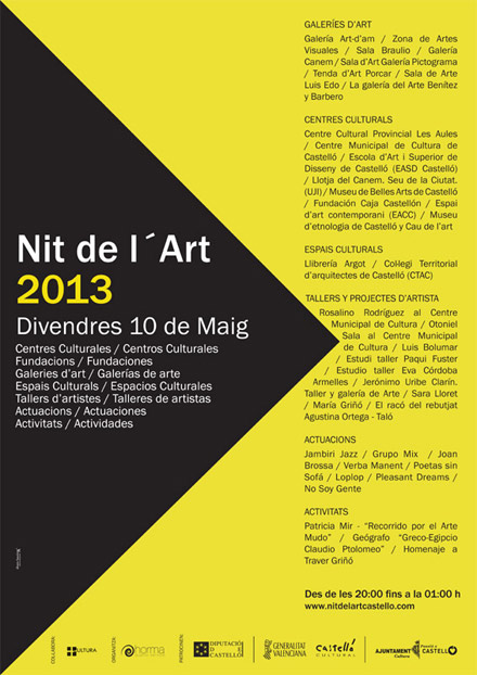 La calle Alloza apoya la Nit de l'art con descuentos especiales entre las ocho de la tarde y las once de la noche La calle Alloza apoya la Nit de l'art con descuentos especiales entre las ocho de la tarde y las once de la noche