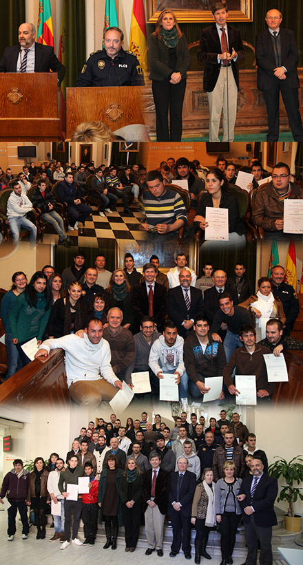 Entrega de diplomas a los alumnos de la Escuela Taller de la Ciudad de la Solidaridad 