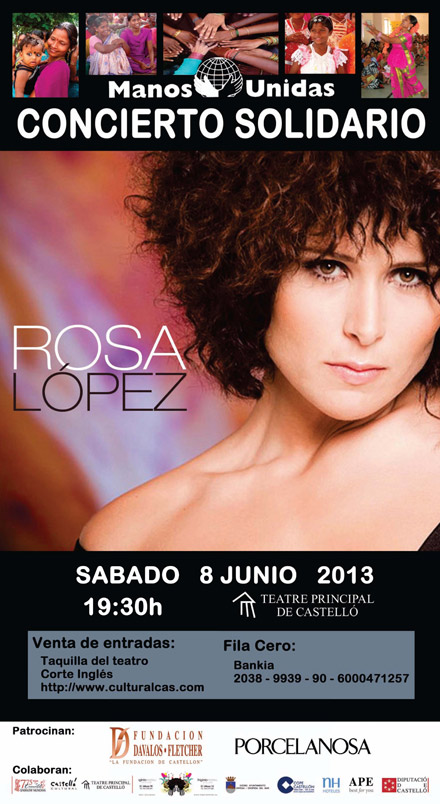 Concierto solidario de Rosa en el Teatro Principal