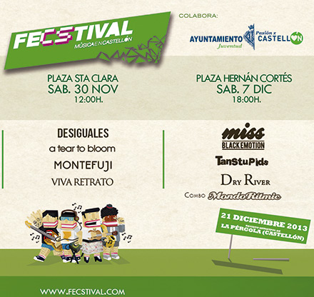 FeCStival organiza un ciclo de conciertos previos al festival en plazas de Castellón FeCStival organiza un ciclo de conciertos previos al festival en plazas de Castellón