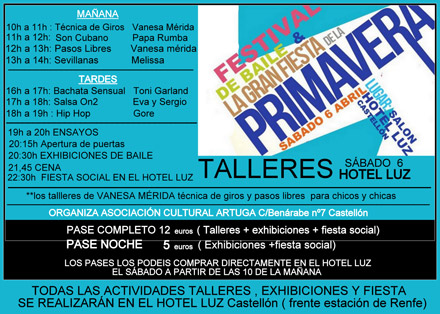 abril Festival de baile y gran Fiesta de primavera en el hotel Luz de Castellón abril Festival de baile y gran Fiesta de primavera en el hotel Luz de Castellón