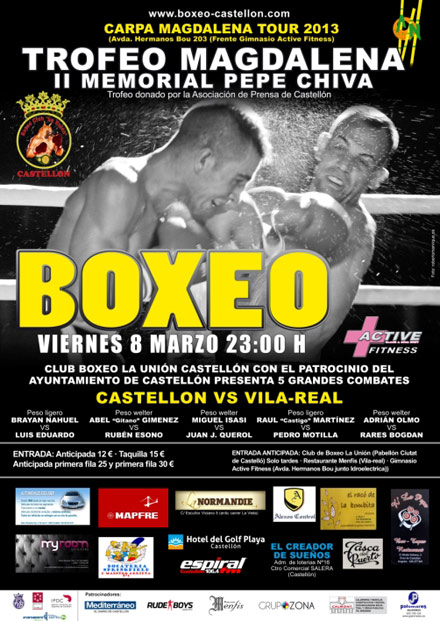 El mundo del boxeo se cita en Castellón el 8 de marzo