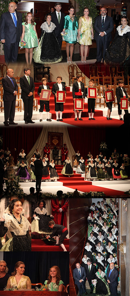 Imposición de bandas a Lara Sos Boix, reina de las fiestas de la Magdalena y su corte de honor 