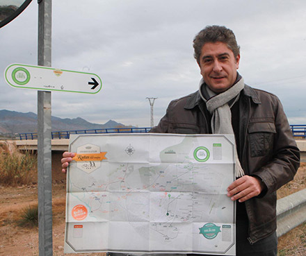 señalización de la Ruta de L’Horta dentro de las Rutas entre Naranjos