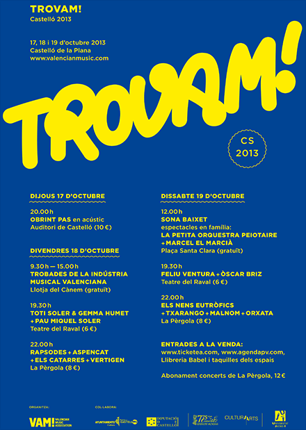 Fira-festival a Castelló, 17, 18 i 19 d'octubre