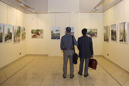 Exposición de pintura de Juan Salomón en el Centro Cultural Las Aulas