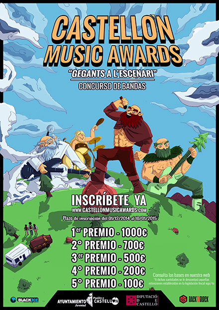 concurso musical Castellón Music Awards 'Gegants a l'escenari'