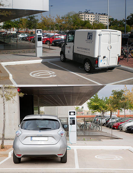 La UJI inicia la instalación de postes de recarga para vehículos eléctricos La UJI inicia la instalación de postes de recarga para vehículos eléctricos