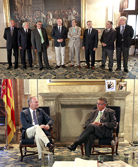 Alberto Fabra, recibe en audiencia a la Junta Directiva del Casino Antiguo de Castellón Alberto Fabra, recibe en audiencia a la Junta Directiva del Casino Antiguo de Castellón