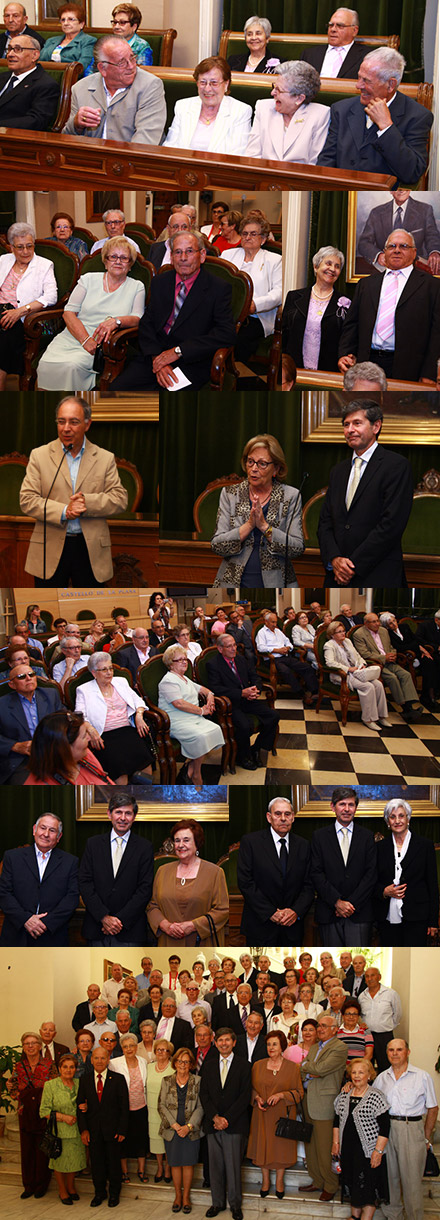 Recepción en el ayuntamiento a las parejas participantes en la campaña Bodas de Oro Recepción en el ayuntamiento a las parejas participantes en la campaña Bodas de Oro