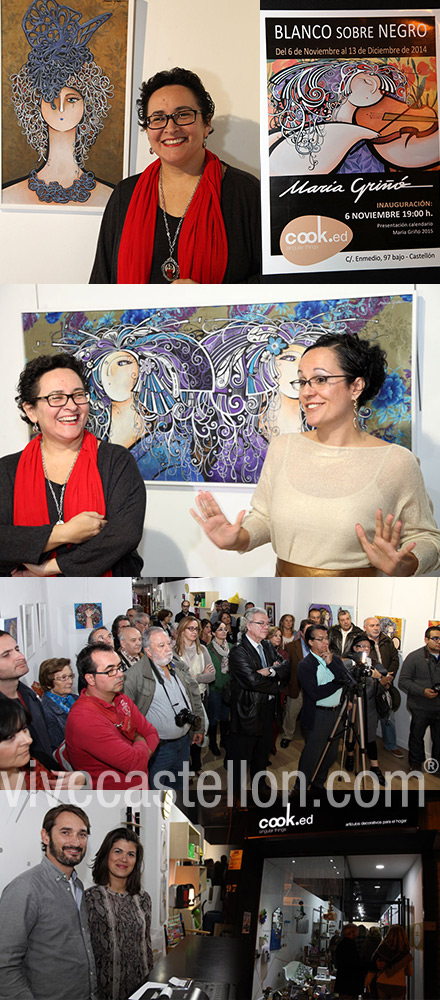 Inauguración de la muestra Blanco sobre negro de María Griñó