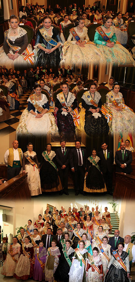 la recepción en el Ayuntamiento a las Reinas de diferentes poblaciones de la provincia la recepción en el Ayuntamiento a las Reinas de diferentes poblaciones de la provincia